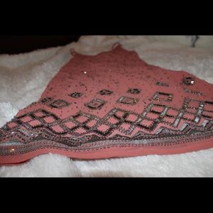 Pink sequences dress